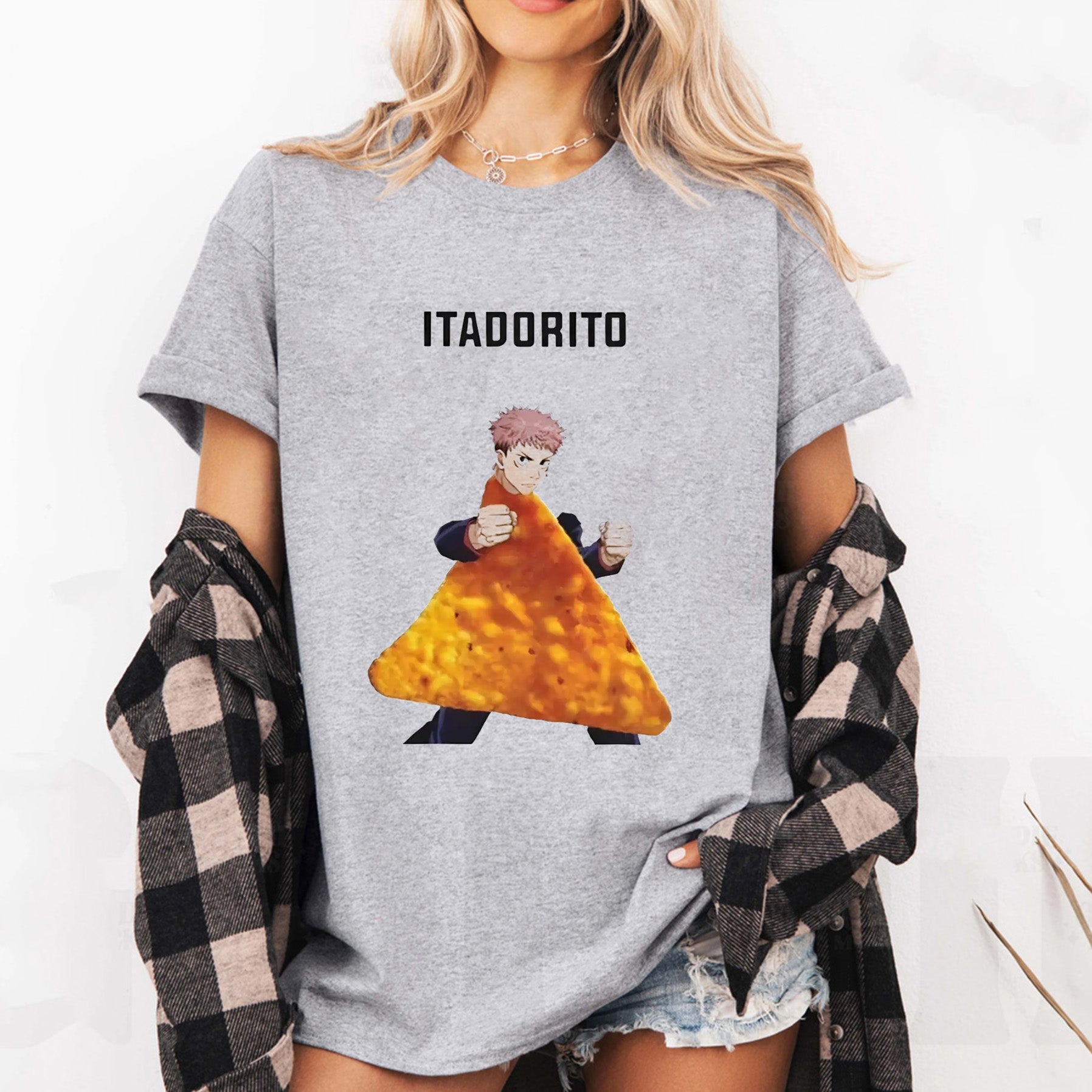 T-shirt/Col Ras Du Cou/Sweat À Capuche Oversize Itadorito Jujutsu Kaisen