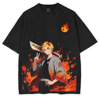 Camiseta Anime de Rengoku Kyojuro de Demon Slayer