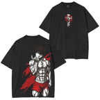 T-shirt unisexe vintage lavé Baki Hanma Anime Manga