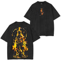 T-shirt unisexe délavé Rengoku Kyojuro Demon Slayer