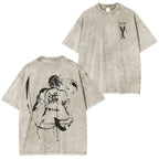 T-shirt Rétro Unisexe Demon Slayer Inspiré de l'Anime