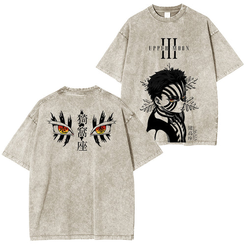 Akaza, camiseta vintage de Demon Slayer