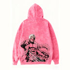 Sweat à capuche One Piece Doflamingo délavé vintage