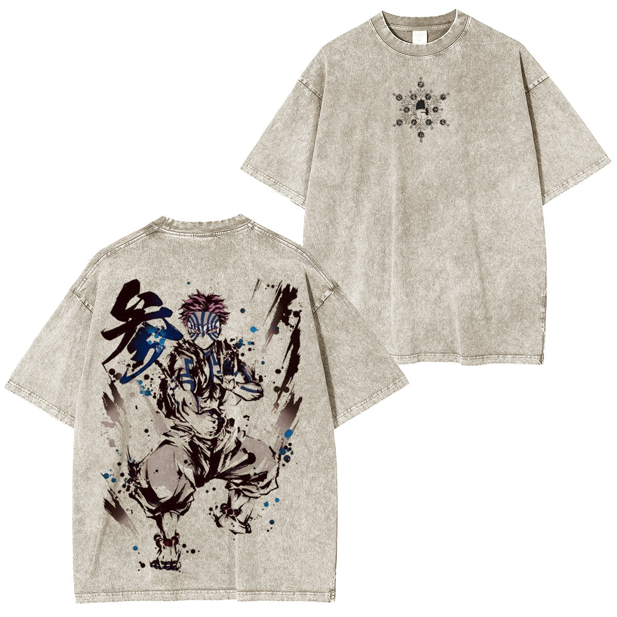 T-shirt/Col ras du cou/Sweat à capuche vintage Akaza Demon Slayer