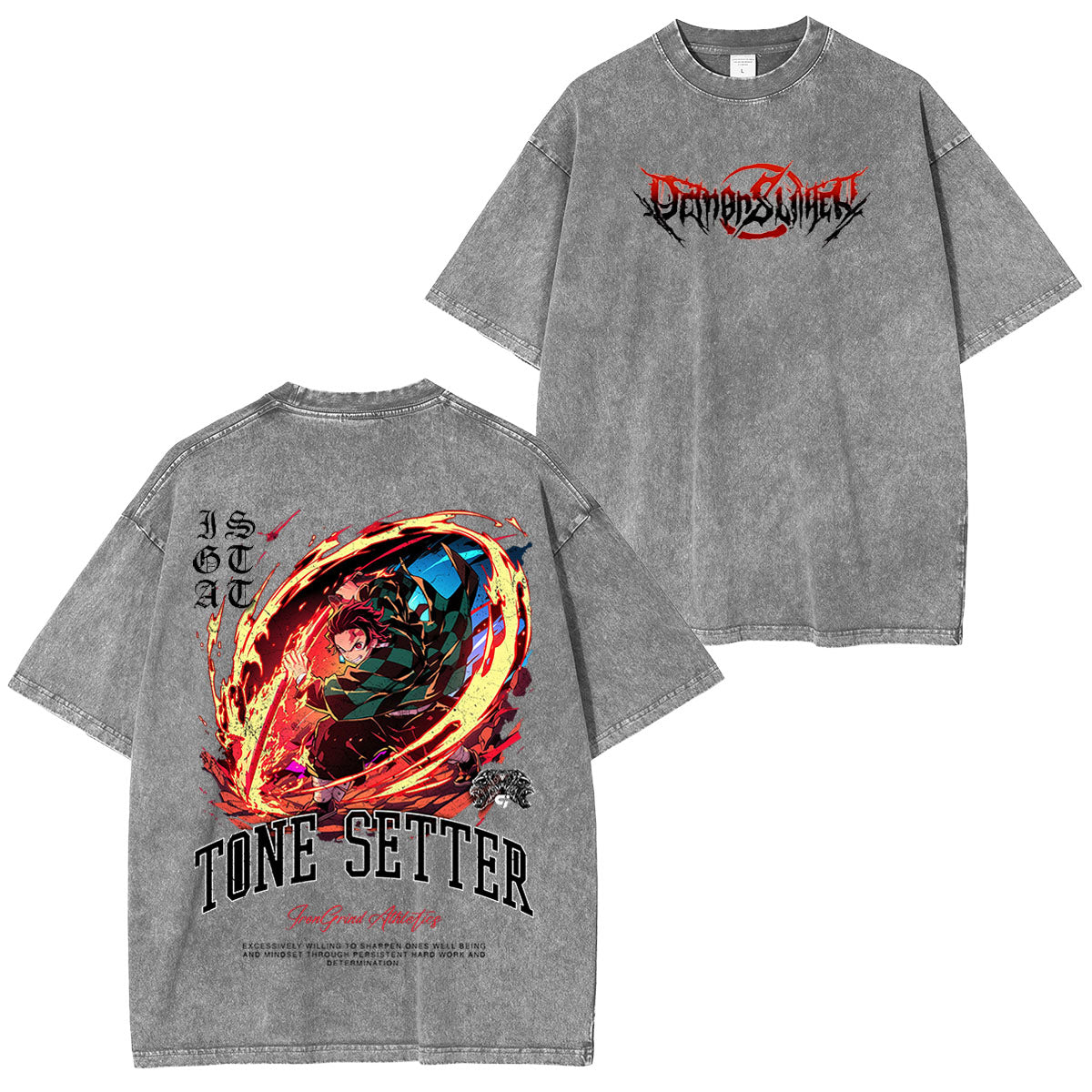Anime Movie Demon Slayer Vintage Washed T-shirt/Crewneck/Hoodie