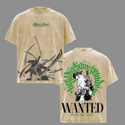 One Piece Roronoa Zoro Vintage Unisex  Washed T-Shirt