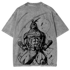 T-shirt en coton délavé My Hero Academia double imprimé oversize anime mangaT-shirt en coton délavé double imprimé oversize anime manga