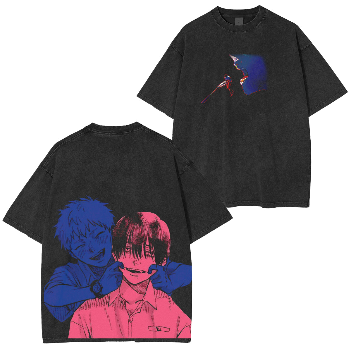 thesummerhikarudied:Camiseta con lavado retro doble de arte oficial de Hikaru y Yoshiki