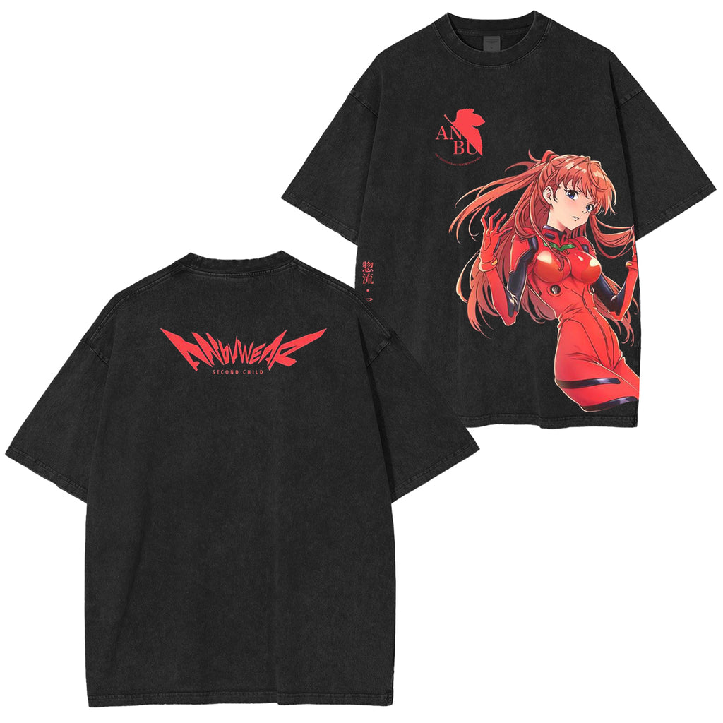 T-shirt Anime Oversize Asuka Langley Soryu