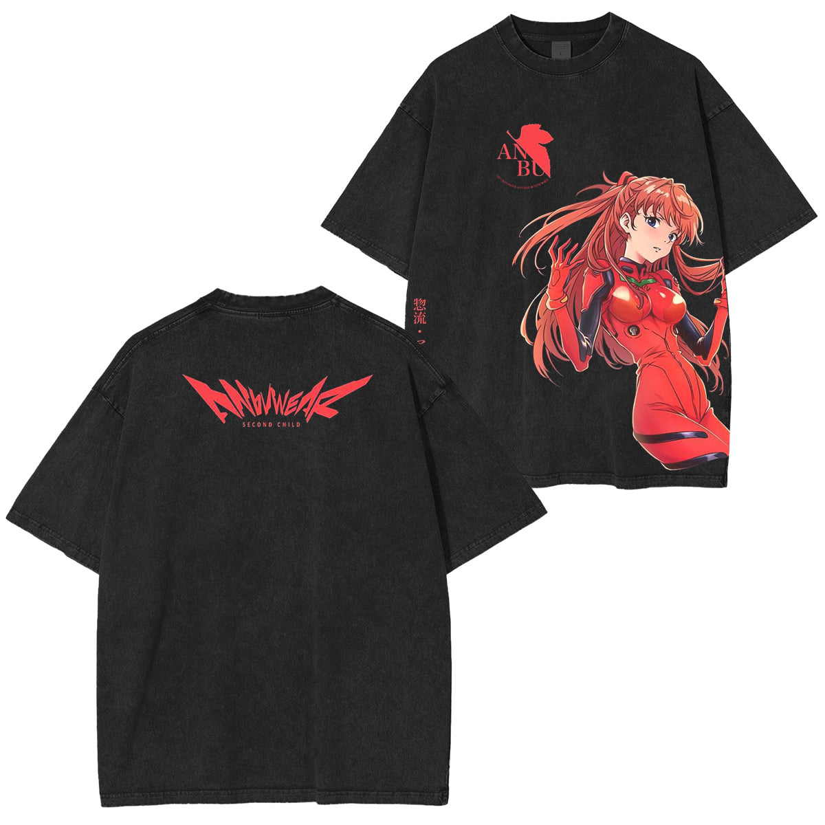 T-shirt Anime Oversize Asuka Langley Soryu