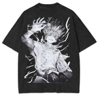 Camiseta de anime vintage lavada Senku Ishigami