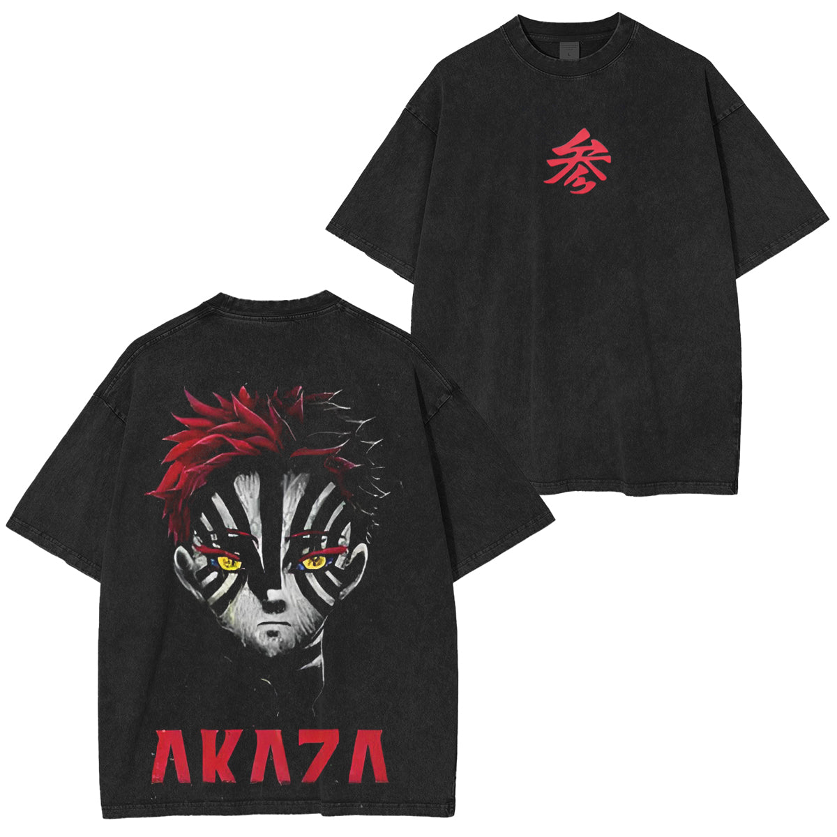 Akaza,Demon Slayer Vintage Oversize Tee