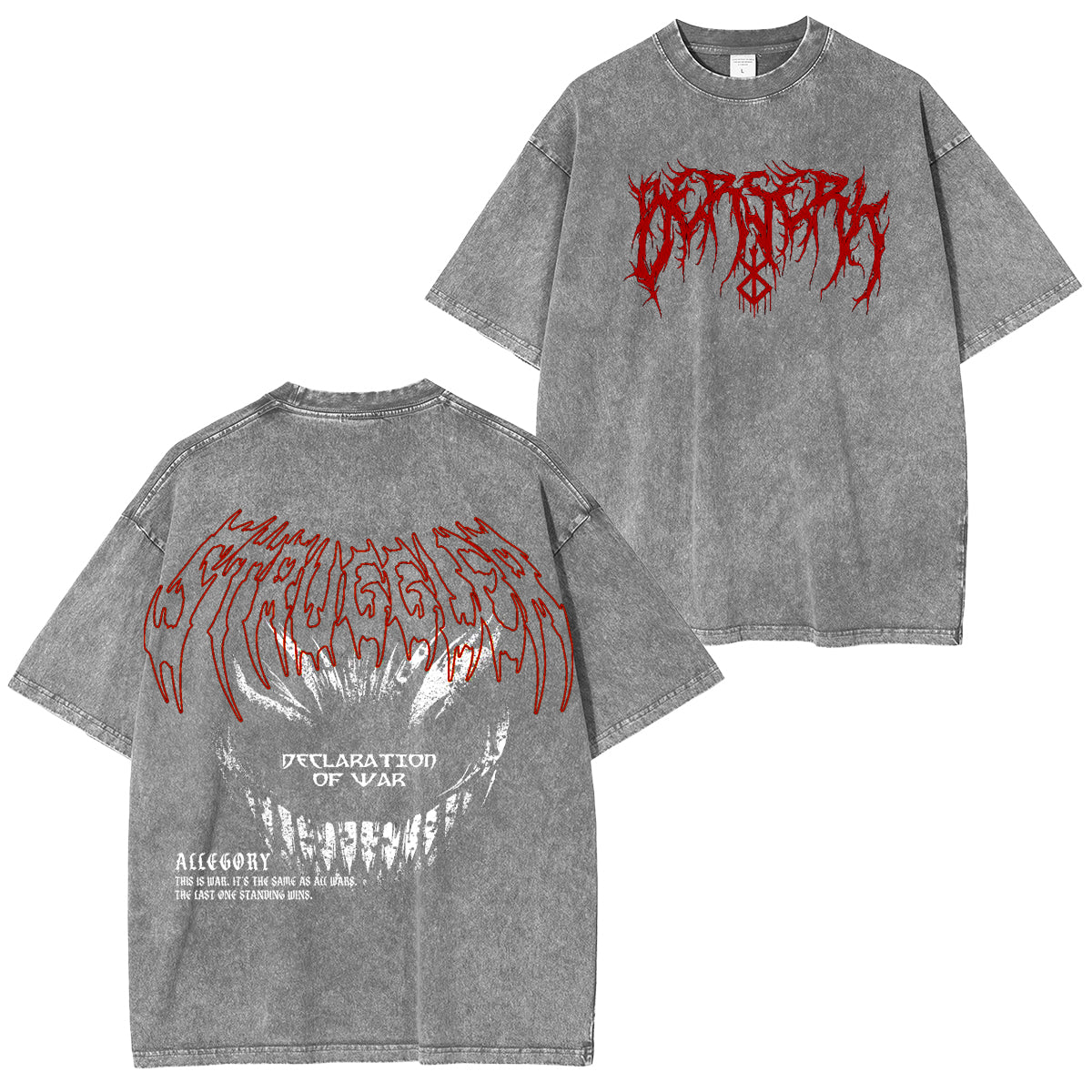 Berserk Acid Vintage Washed Oversize T-Shirt