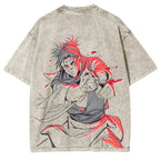Jujutsu Kaisen Choso - Camiseta Unisex Vintage Lavada con Estampado de Anime JJK Cursed Womb