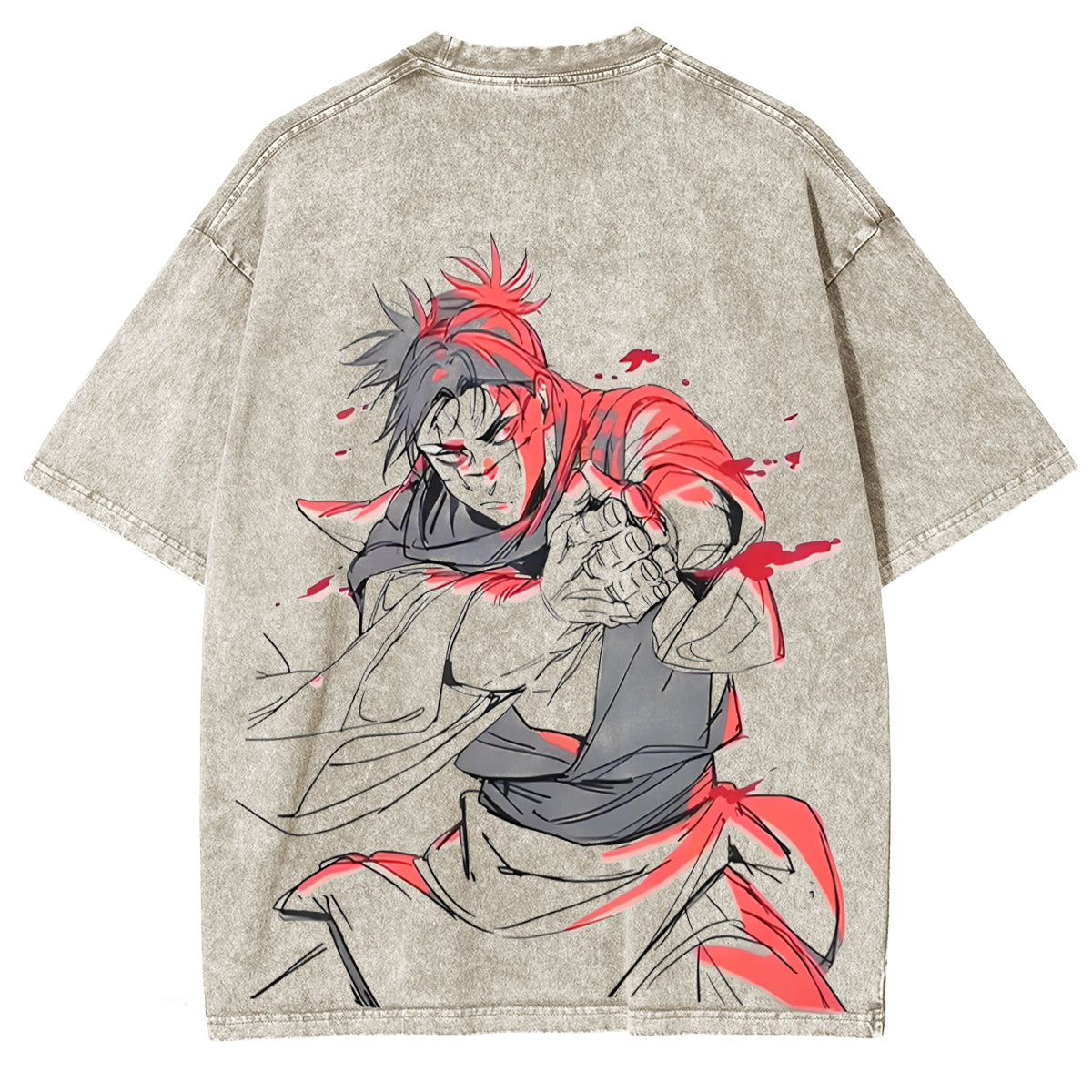 Jujutsu Kaisen Choso - Camiseta Unisex Vintage Lavada con Estampado de Anime JJK Cursed Womb