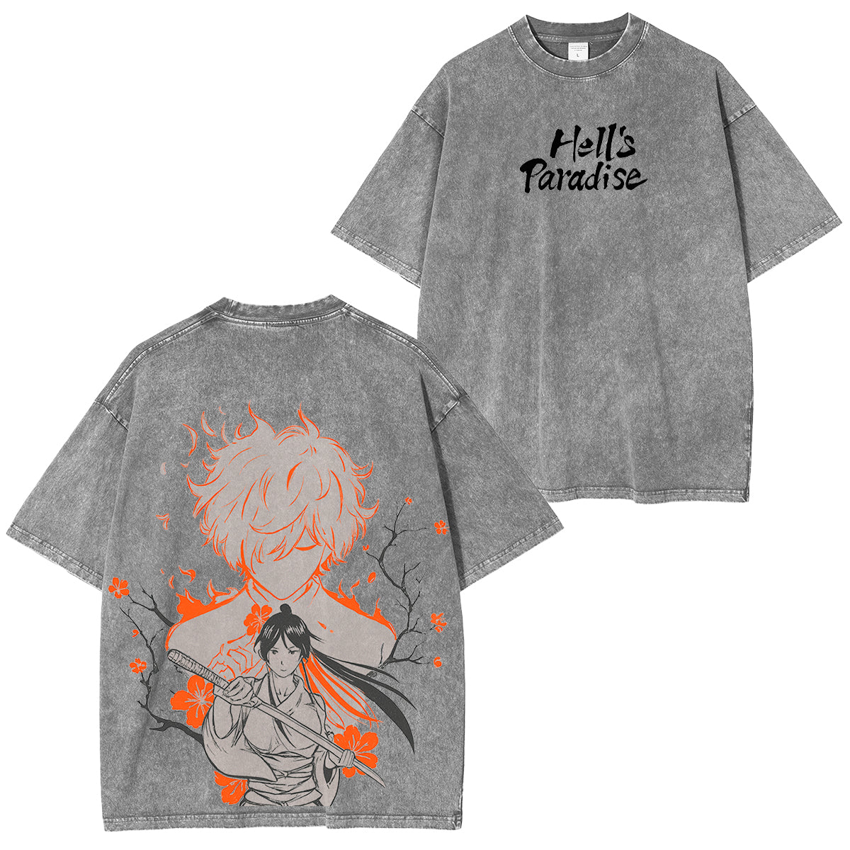Camiseta lavada unisex Hell's Paradise