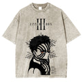 Akaza, T-shirt délavé unisexe Demon Slayer