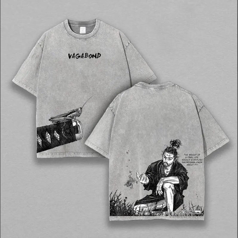 Vagabond : T-shirt/Col ras du cou/Sweat à capuche vintage Miyamoto Musashi