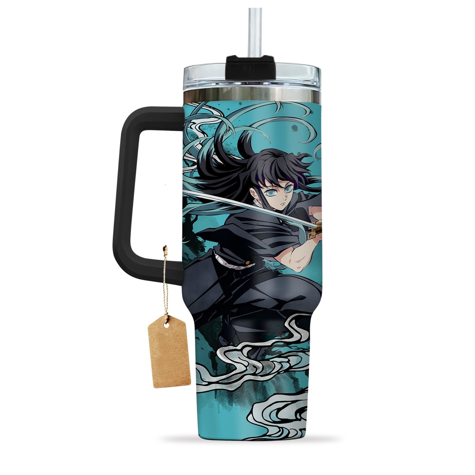 Demon Slayer Muichiro Tokito Kimestu no Yaiba 30oz or 40oz Stainless Steel Tumbler With Handle HG