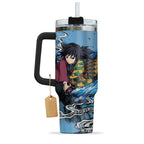 Gourde en acier inoxydable Giyu Tomioka Demon Slayer Kimetsu no Yaiba 30 ou 40 oz avec poignée HG