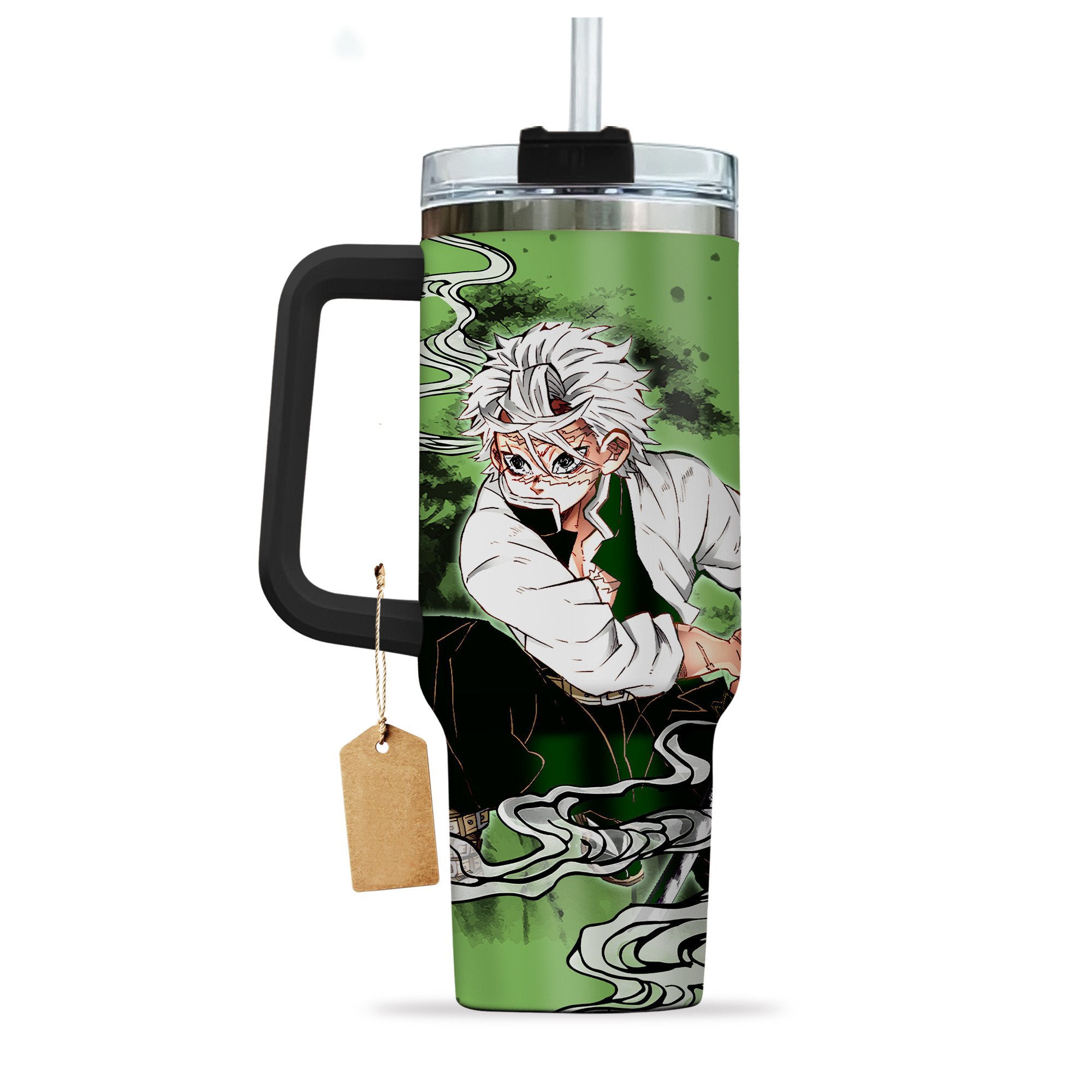 Demon Slayer Sanemi Shinazugawa 30oz or 40oz Stainless Steel Tumbler With Handle HG