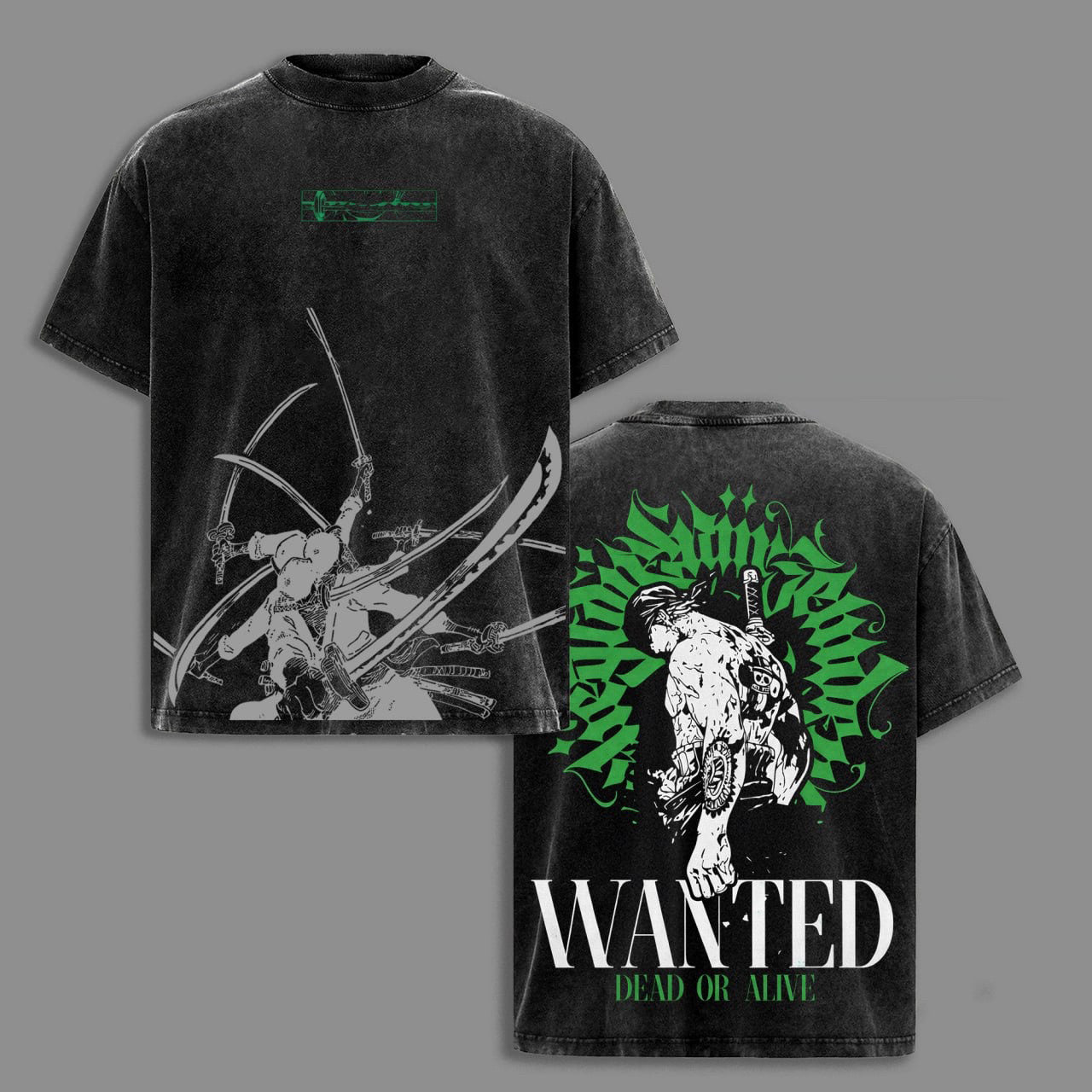 One Piece Roronoa Zoro Vintage Unisex  Washed T-Shirt