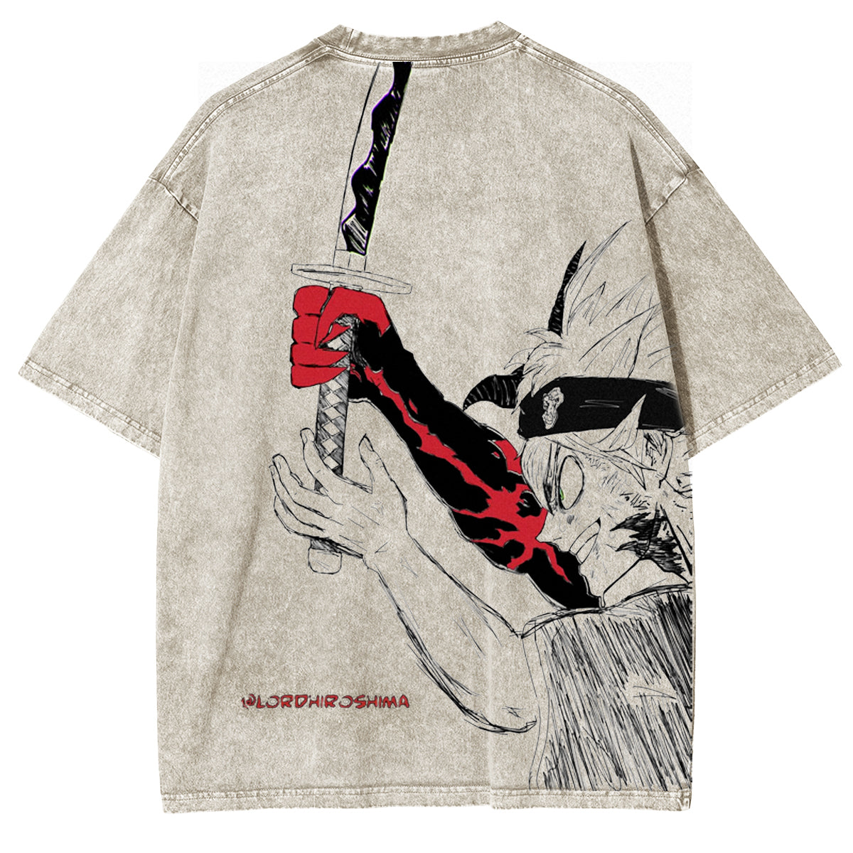 Black Clover Asta Washed Unisex T-shirt