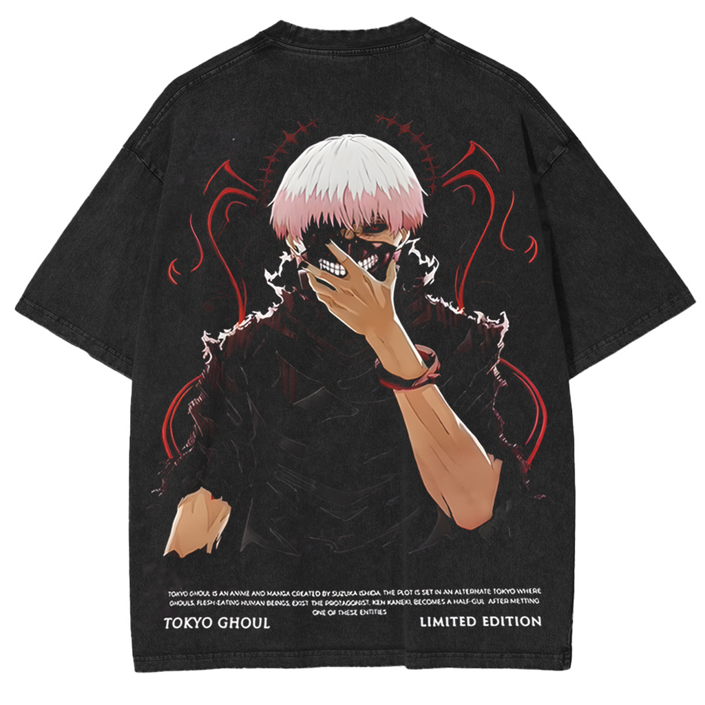 Tokyo Ghoul Tee ¨C Ken Kaneki Vintage Washed Oversize Shirt