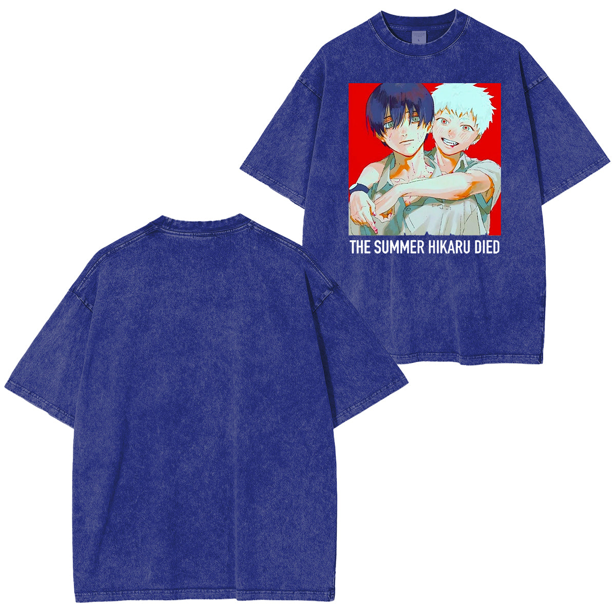 thesummerhikarudied:Camiseta con lavado retro doble de arte oficial de Hikaru y Yoshiki