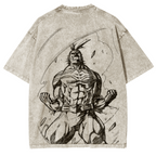 T-shirt en coton délavé My Hero Academia double imprimé oversize anime mangaT-shirt en coton délavé double imprimé oversize anime manga