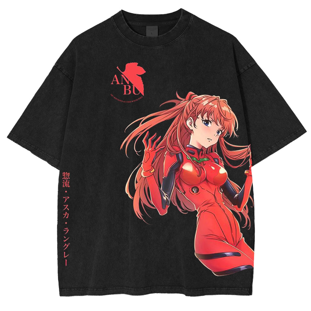 T-shirt Anime Oversize Asuka Langley Soryu