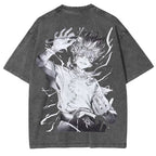 Camiseta de anime vintage lavada Senku Ishigami