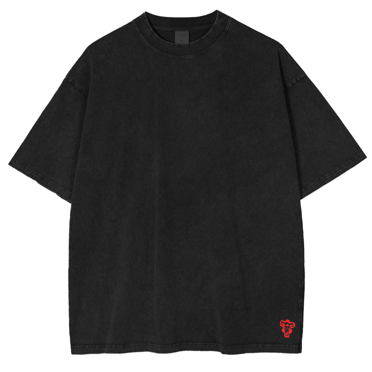 T-shirt Unisexe Double Imprimé Asta Yuno Black Clover Anime Effet Vintage Délavé