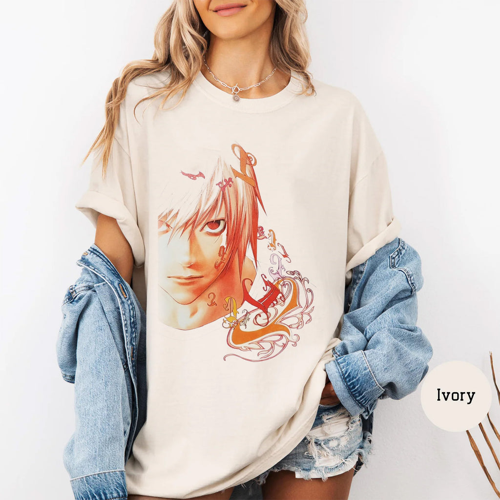 T-shirt/Sweat-shirt à capuche/Col rond oversize animé Death Note L