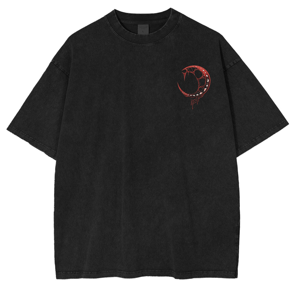 Camiseta Lavada Unisex Vintage de Demon Slayer