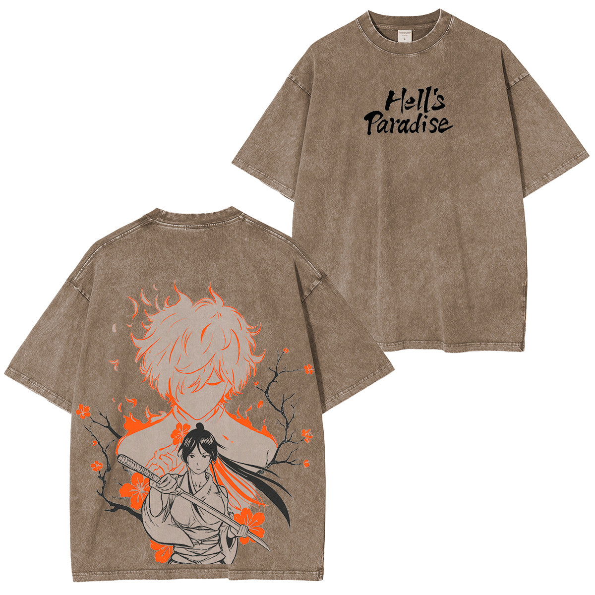 Camiseta lavada unisex Hell's Paradise