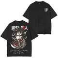 T-shirt Unisexe Délavé L'Attaque des Titans Eren Jäger