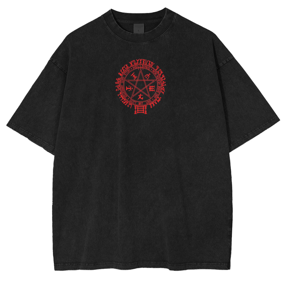 Hellsing Manga Vintage Wash Oversized T-shirt