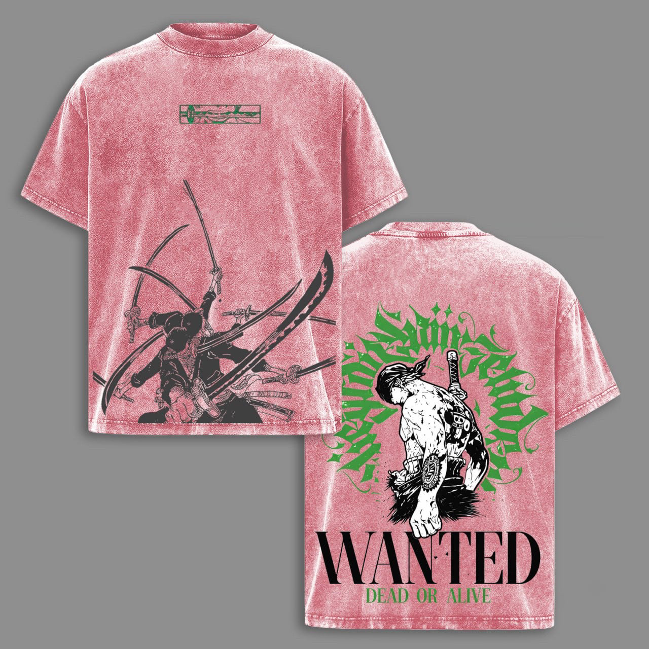 One Piece Roronoa Zoro Vintage Unisex  Washed T-Shirt