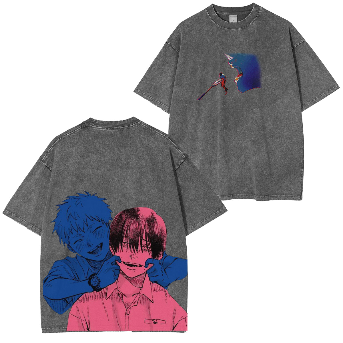 thesummerhikarudied:Camiseta con lavado retro doble de arte oficial de Hikaru y Yoshiki