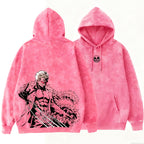 Sweat à capuche One Piece Doflamingo délavé vintage