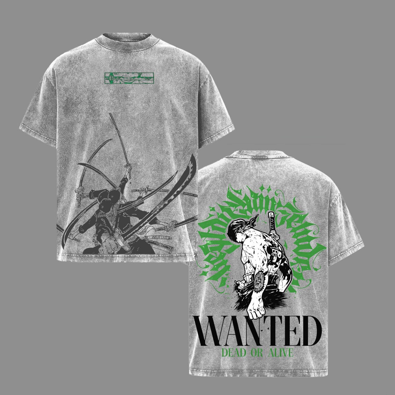 One Piece Roronoa Zoro Vintage Unisex  Washed T-Shirt