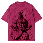 T-shirt en coton délavé My Hero Academia double imprimé oversize anime mangaT-shirt en coton délavé double imprimé oversize anime manga