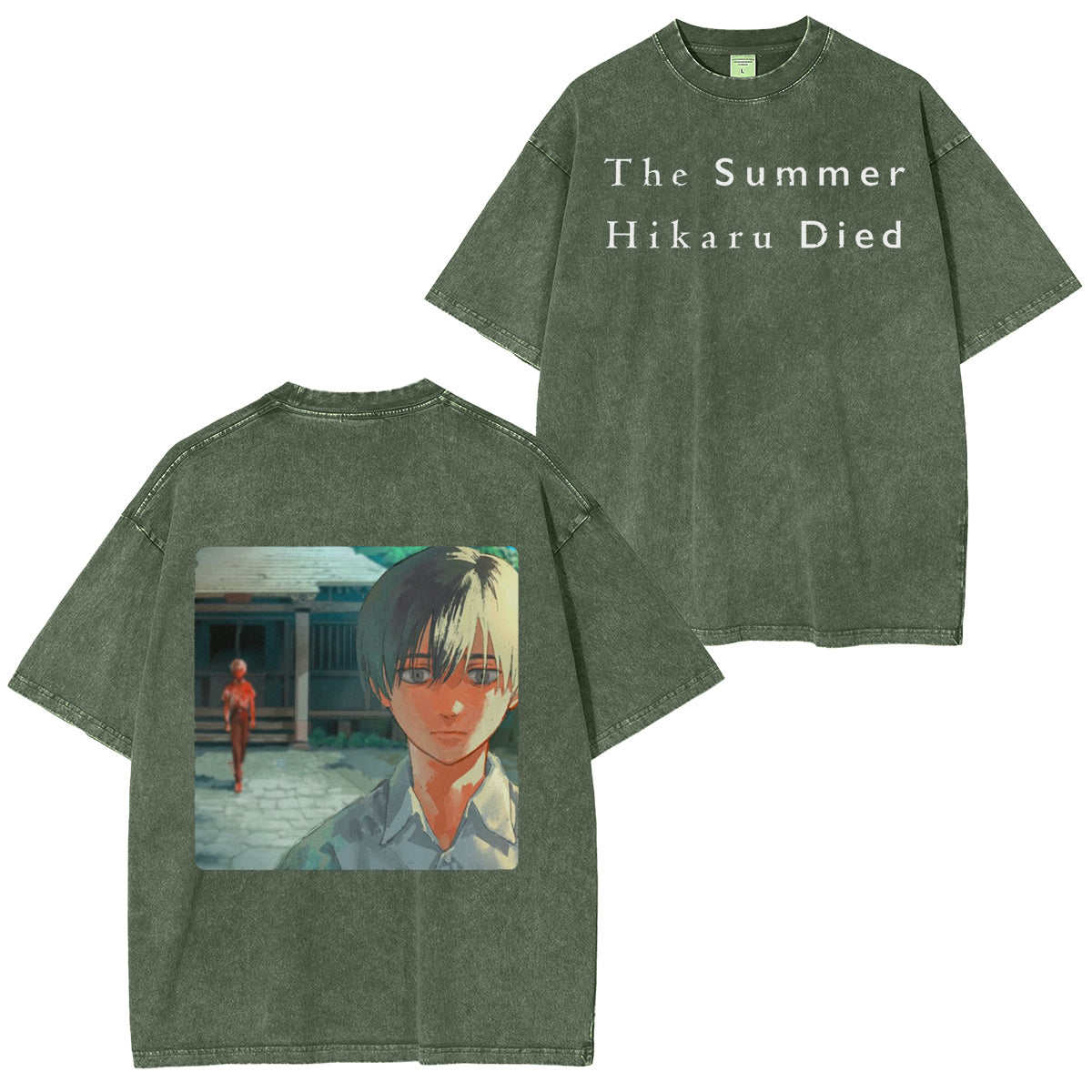 thesummerhikarudied:Camiseta con lavado retro doble de arte oficial de Hikaru y Yoshiki
