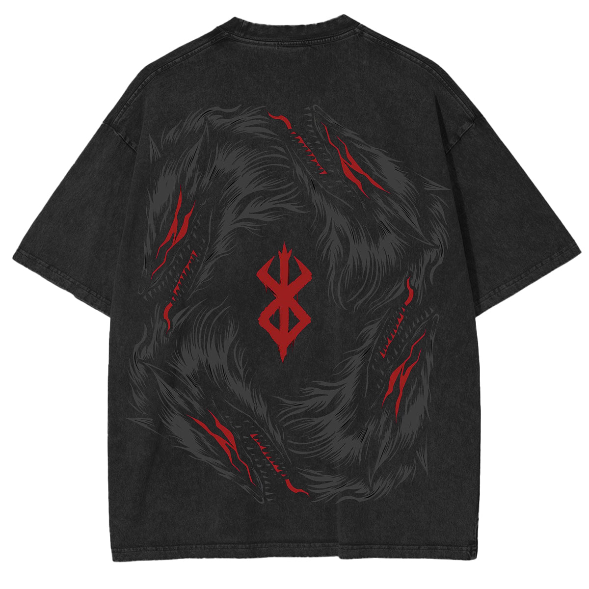 Wolves Berserker Vintage Washed Oversize T-Shirt