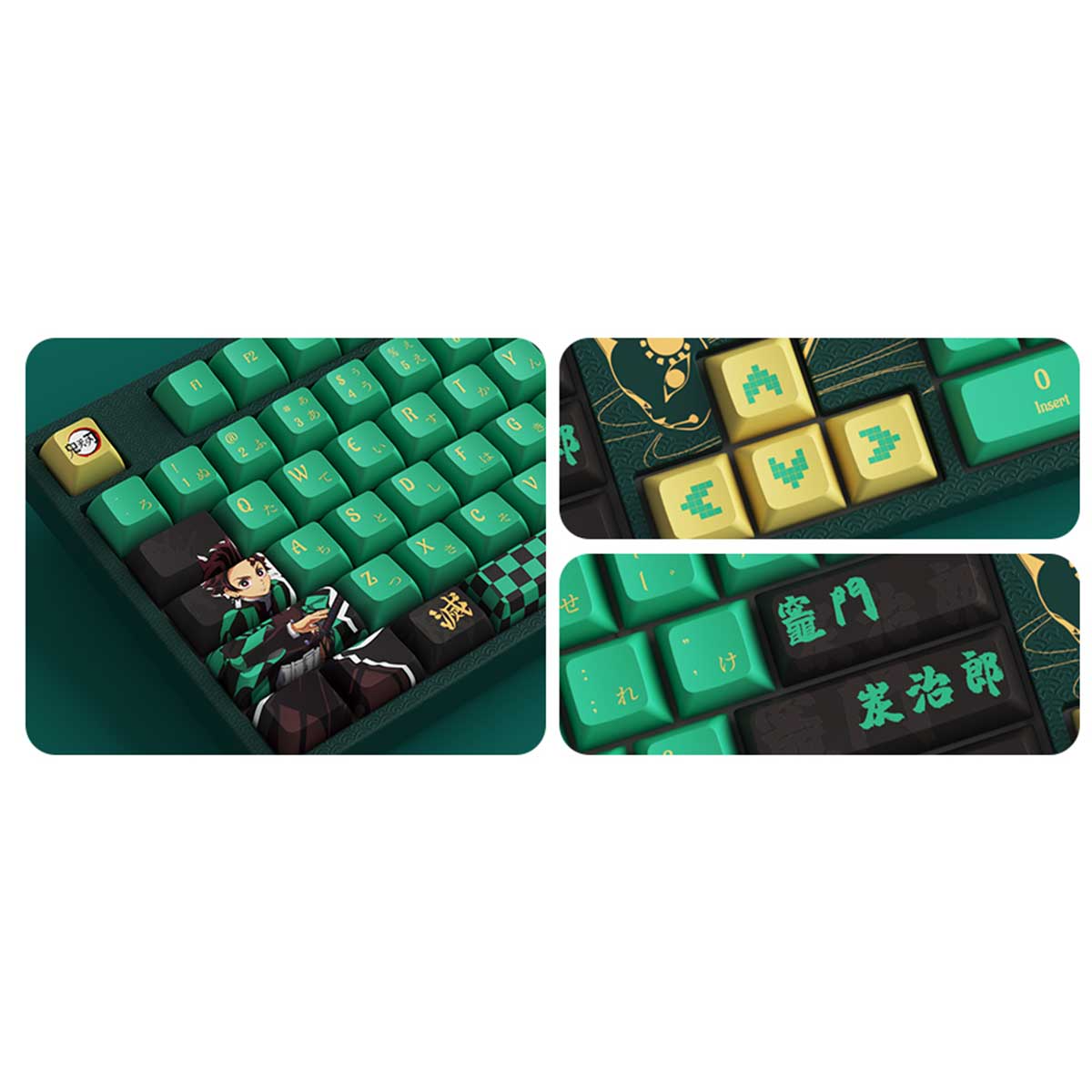 Clavier mécanique RVB remplaçable à chaud multi-modes Demon Slayer Tanjirou 5108B Plus (Akko V3 Cream Yellow Pro)