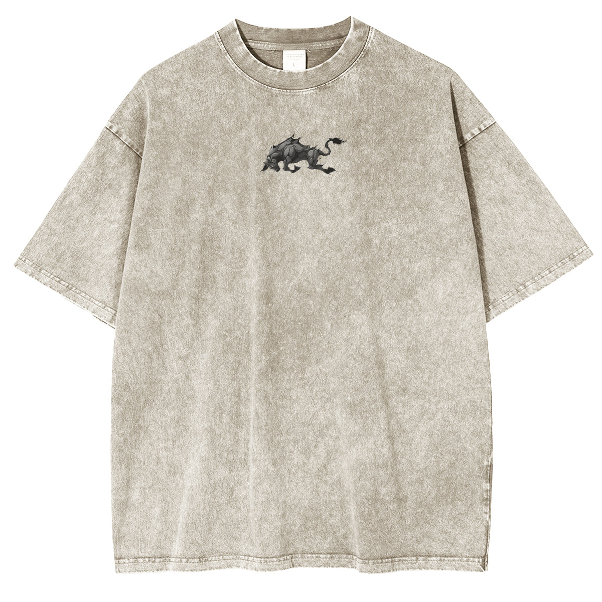 Asta x Black Bulls Black Clover Anime Double Printed Vintage Washed Tee Unisex