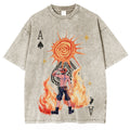 T-shirt/Sweat/Sweat à capuche Ace Funny One Piece effet délavé vintage