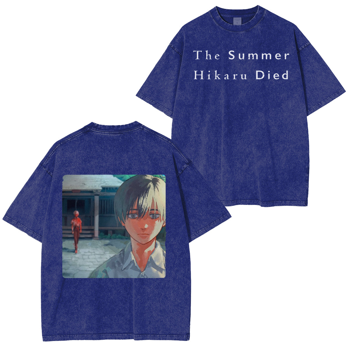 thesummerhikarudied:Camiseta con lavado retro doble de arte oficial de Hikaru y Yoshiki