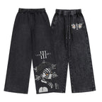 Akaza,Demon Slayer  Unisex Washed Pants
